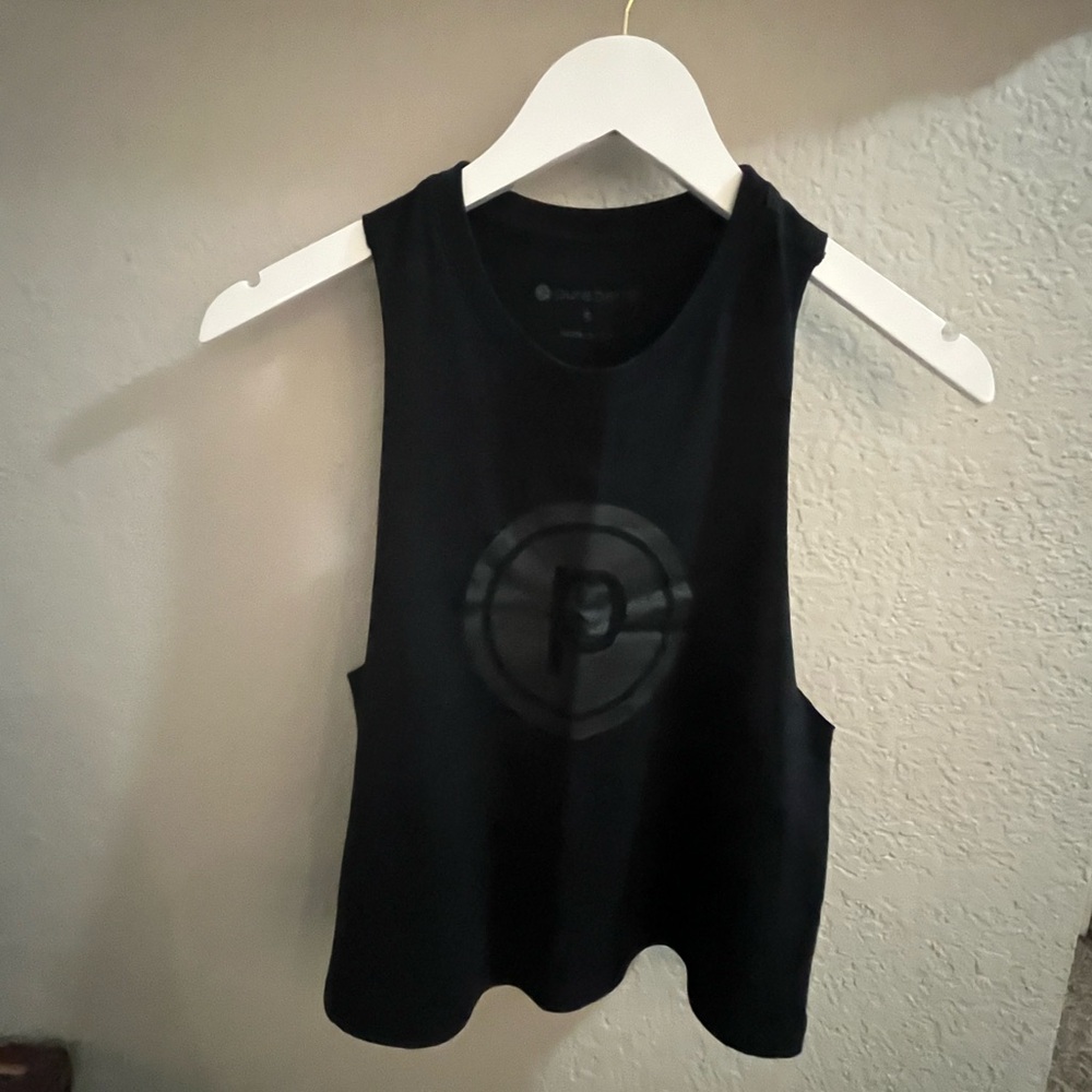 Pure Barre Matte Circle P Cropped Tee Sz. S